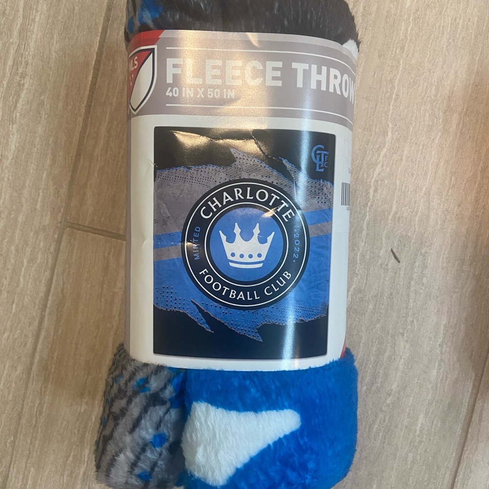 NWT Charlotte FC Fleece Throw